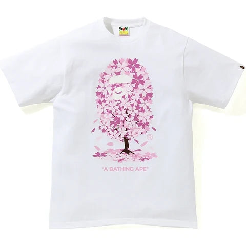 BAPE Sakura Tree Tee White Men's - SS20 - US Black & White