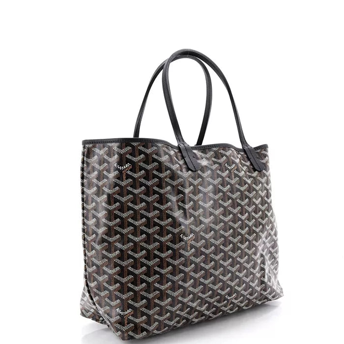 Goyard Pm Saint Louis Tote Coated Canvas - Black SALE