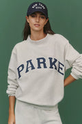 PARKE Varsity Mock-Neck Sweatshirt GRAY