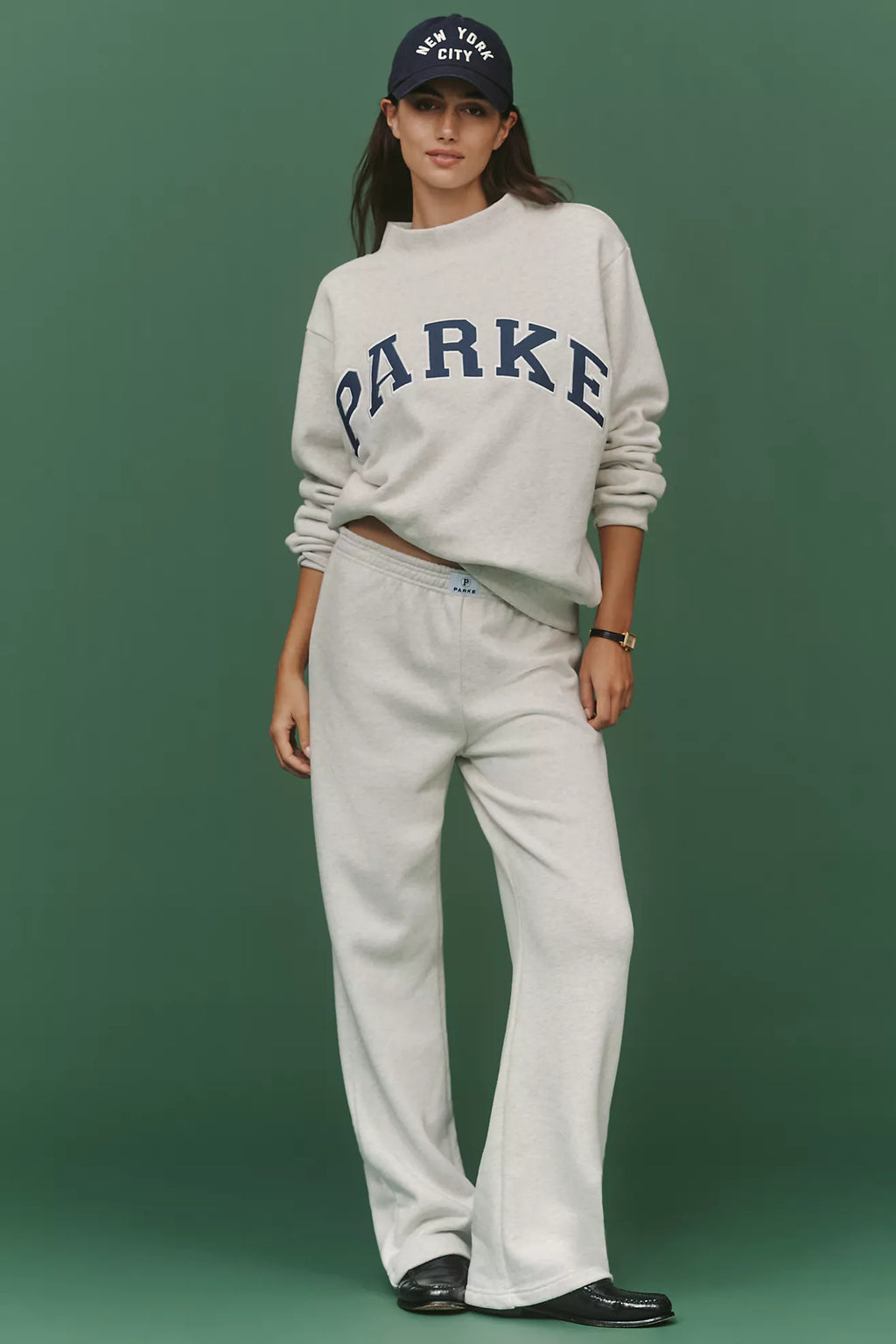 PARKE Varsity Mock-Neck Sweatshirt GRAY