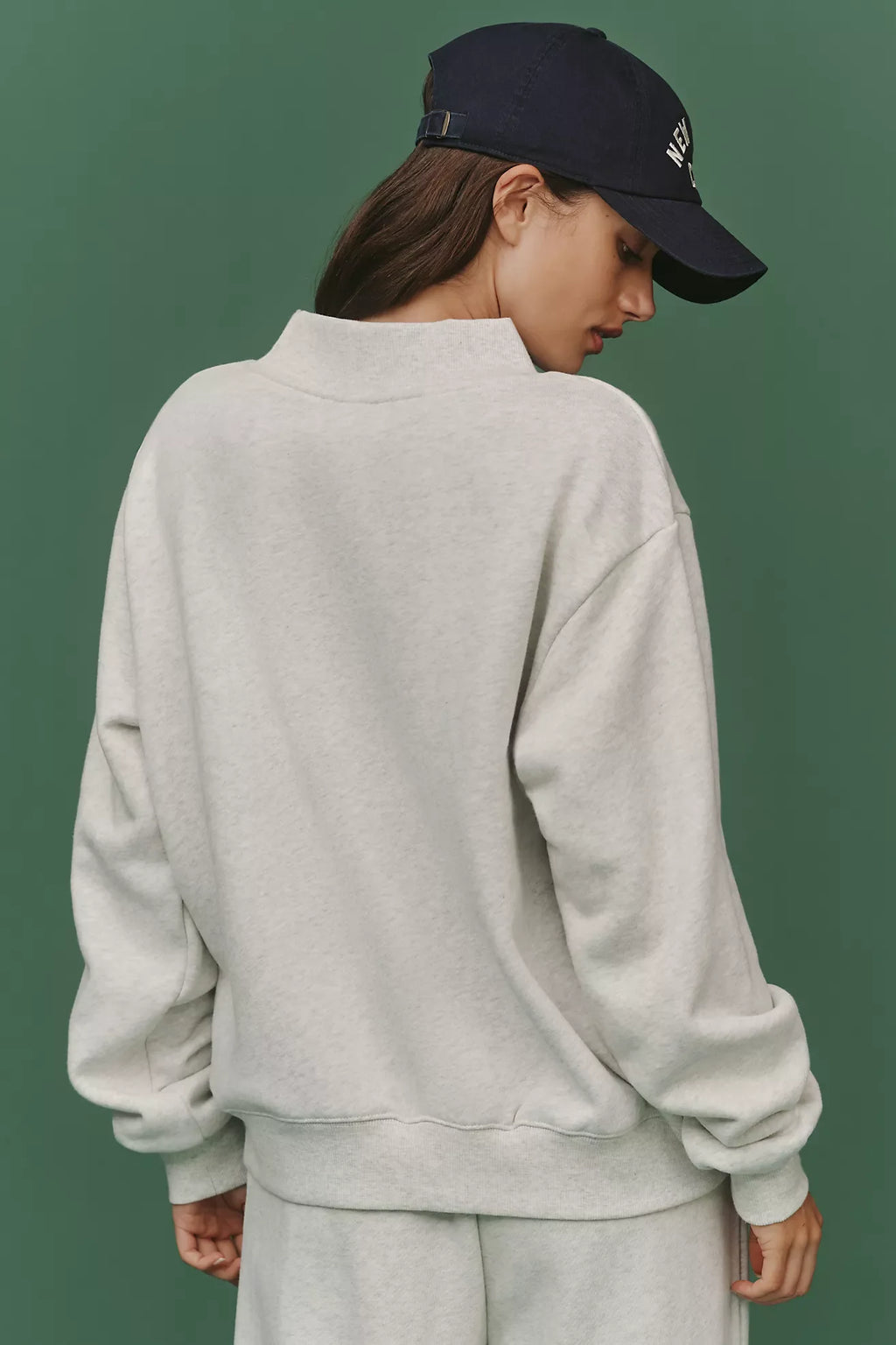 PARKE Varsity Mock-Neck Sweatshirt GRAY