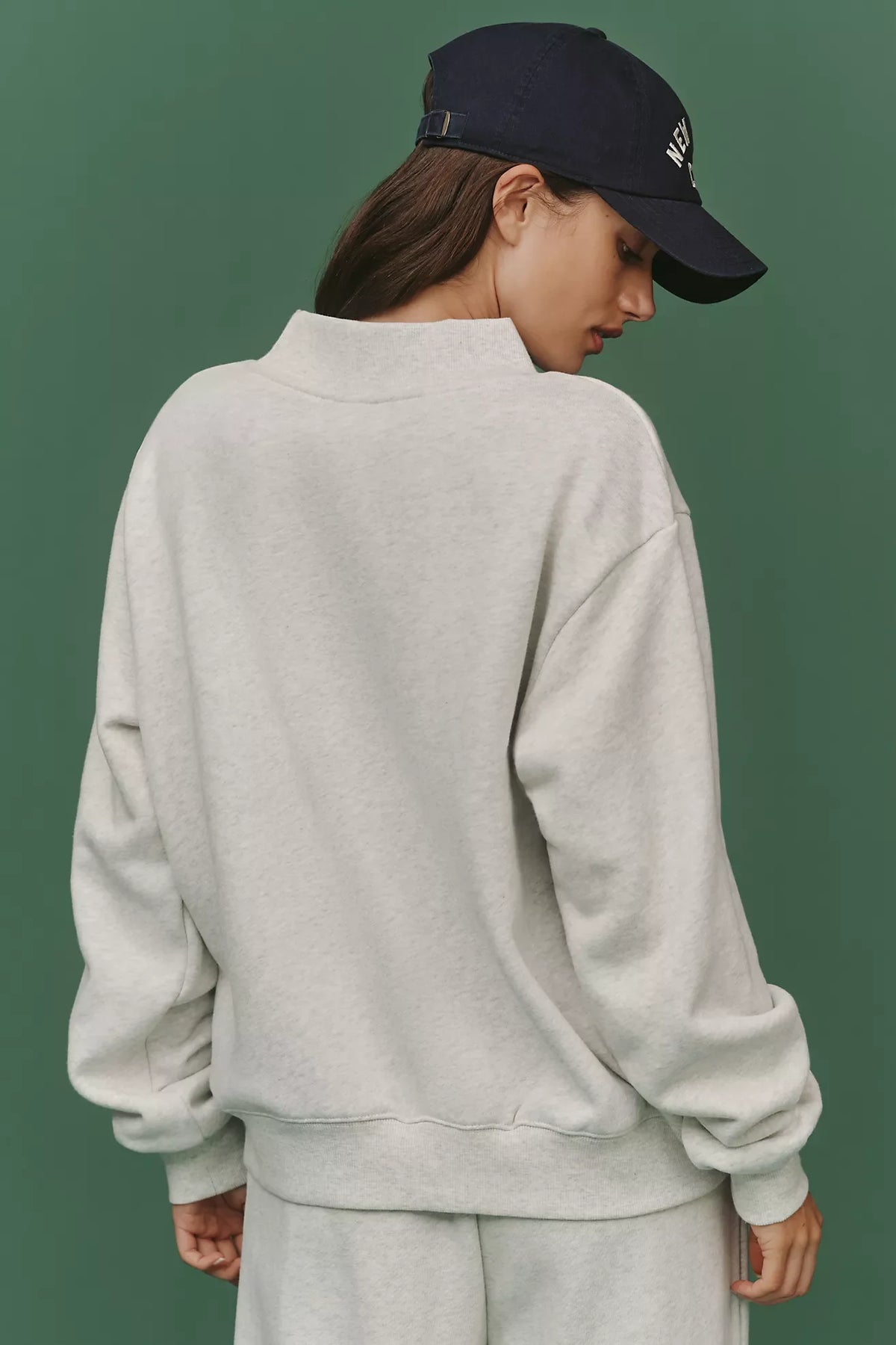 PARKE Varsity Mock-Neck Sweatshirt GRAY