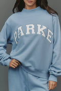 PARKE Varsity Mock-Neck Sweatshirt SKY TRENDING