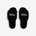 Balenciaga Women's Furry Open Mule in Black