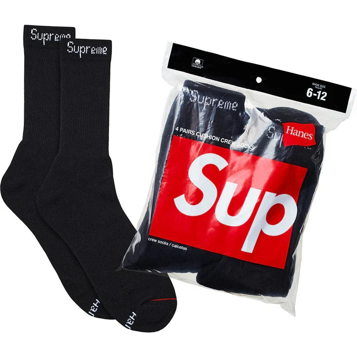 Supreme x Hanes Crew Socks (4 Pack)