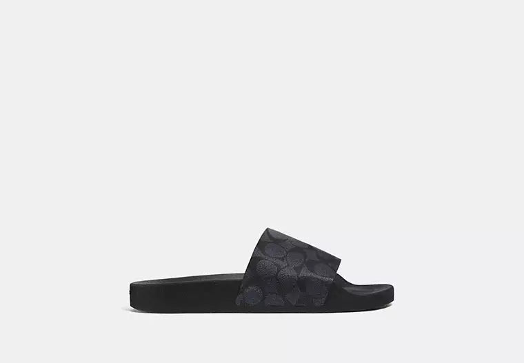 Coach Pool Slide In Signature Canvas