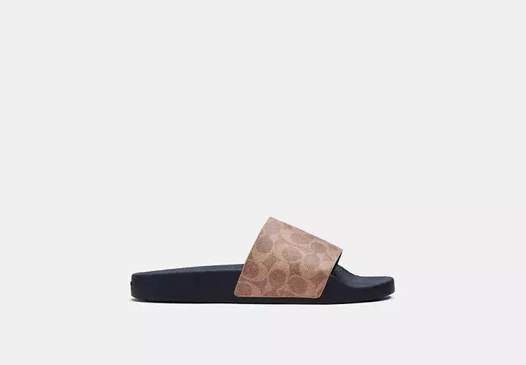 Coach Pool Slide In Signature Canvas