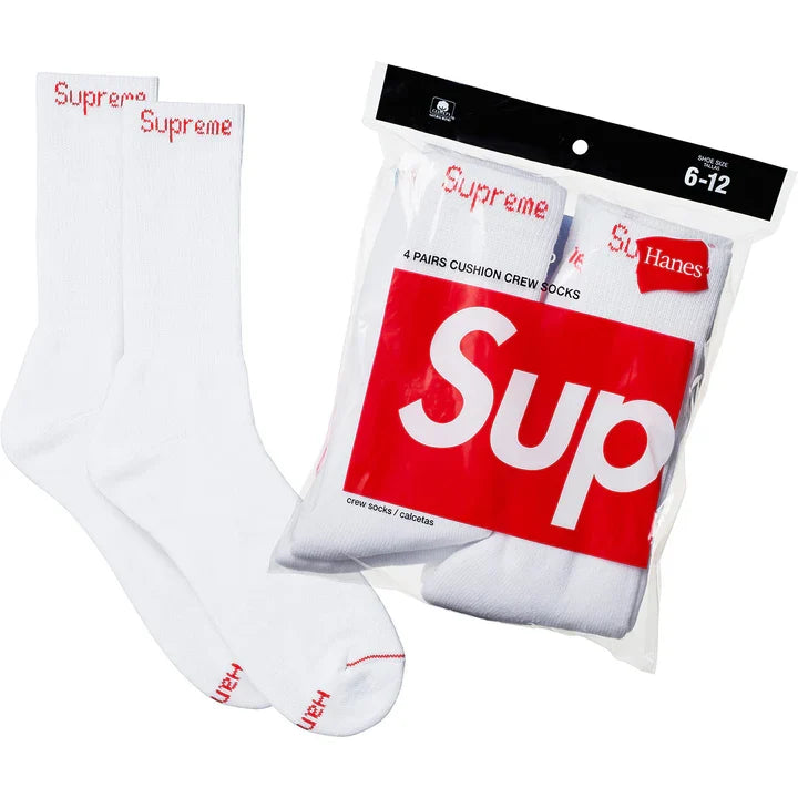 Supreme x Hanes Crew Socks (4 Pack)