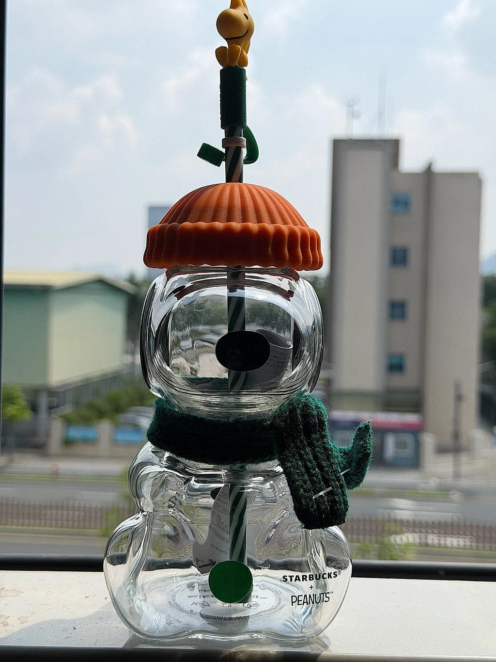 Starbucks x Peanuts Snoopy Collab Authentic Glass Cup 22oz