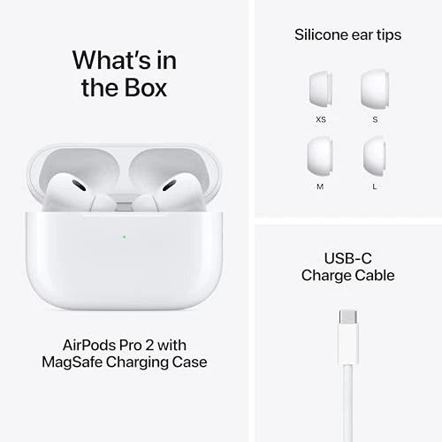 Apple - AirPods Pro (2nd generation) with MagSafe Case (USB‑C) - White